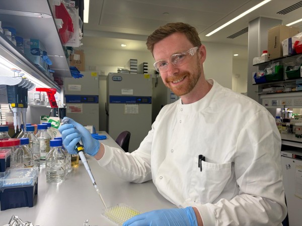 Barney in lab
