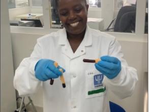front immunol researcher in lab