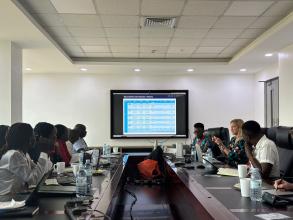 team meeting in Uganda